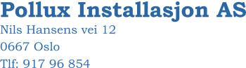 Pollux Installasjon AS LOGO Pollux Installasjon AS LOGO