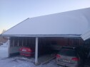 Riving av carport med takstoler for gjenbruk