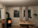 Bilde av vedovn i stuen Rive lettevegger, flytte kjøkkenskap og legge ny parkett på Lørenskog / Oslo nord - oppstart snarlig