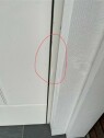 Repair Nail Holes in Wall and Scratch on Side of Storage Room Door
