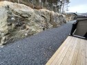 Legge terrassebord (24m2) oppå planert grus